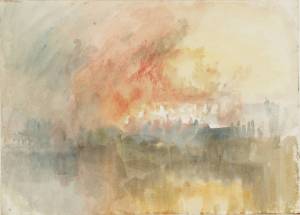The Burning of the Houses of Parliament 1834 by Joseph Mallord William Turner 1775-1851